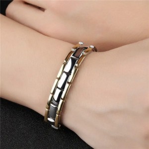 Manilla para hombre en acero personalizable - Brazalete para grabar texto Manilla para hombre en acero personalizable - Brazalete para grabar texto
