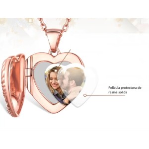 Collar relicario claddagh personalizable en plata Collar relicario claddagh personalizable en plata