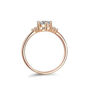 Anillo de compromiso en plata con moissanita - anillo para boda en plata Anillo de compromiso en plata con moissanita - anillo para boda en plata