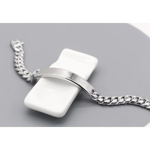 Pulsera en acero para mujer personalizable - Manilla para grabar texto Pulsera en acero para mujer personalizable - Manilla para grabar texto