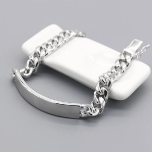 Pulsera en acero para mujer personalizable - Manilla para grabar texto Pulsera en acero para mujer personalizable - Manilla para grabar texto