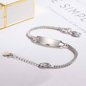 Pulsera en acero para mujer personalizable - Manilla para grabar texto Pulsera en acero para mujer personalizable - Manilla para grabar texto