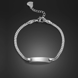 Pulsera en acero para mujer personalizable - Manilla para grabar texto Pulsera en acero para mujer personalizable - Manilla para grabar texto