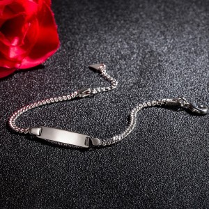 Manillas para parejas de cadena cubana en plata 925 personalizable lazos reales Manillas para parejas de cadena cubana en plata 925 personalizable lazos reales